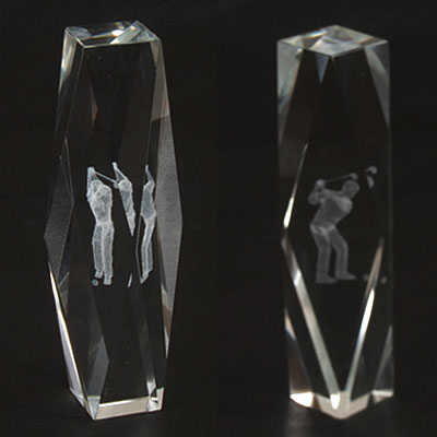  3D Laser Crystal Golf Souvenirs In Golf Clubs Design (3D Laser Crystal Гольф Сувениры В гольф-клубов дизайн)