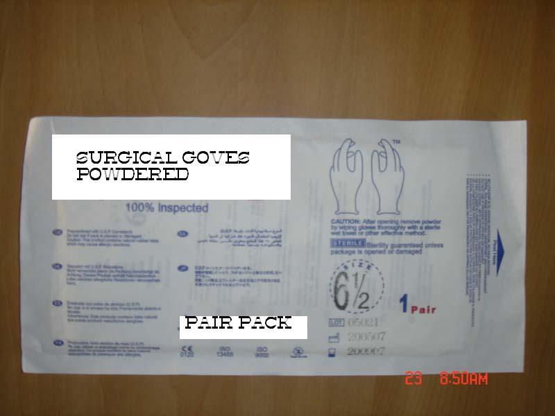  Latex Surgical Gloves (Gants chirurgicaux en latex)