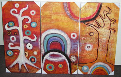  Oil And Acrylic Canvas Paintings (Des toiles Canvas)