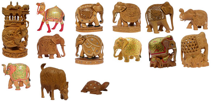  Wood Artifacts Animals ,Elephant, Camel (Wood артефактов Животные, слон, верблюд)