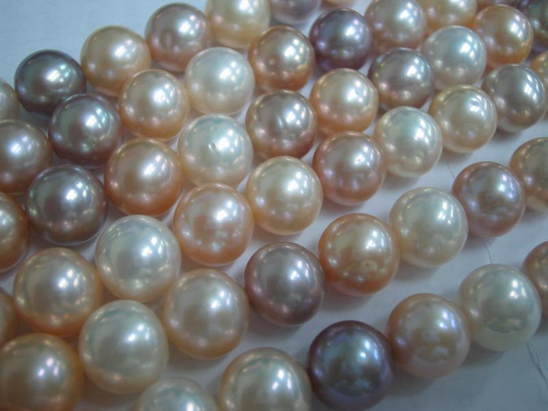  9-9. 5mm Multi-Natural Color Pearl Strand