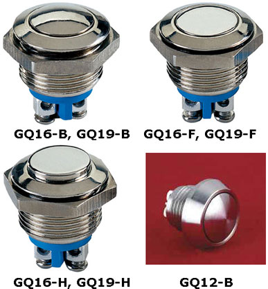 Non-Illuminated Push Button Switches-Stainless Steel Available