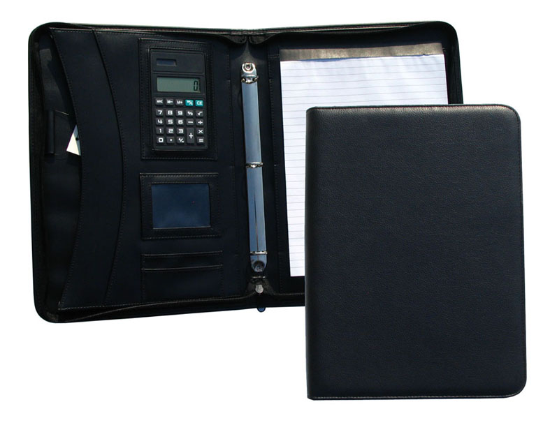  Zip Portfolio With Calculator And Metal Binder: Cr-P8028 (Zip-Portfolio mit Taschenrechner und Metal Binder: Cr-P8028)