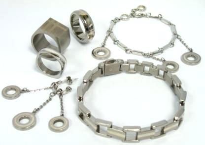  Titanium Ring With Silver Inlay (Титан кольцо с серебро Инкрустация)