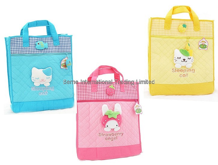  Strawberry Rabbit / Sleeping Cat-School Handbag (Strawberry Lapin / Sleeping Cat-School Sac à main)