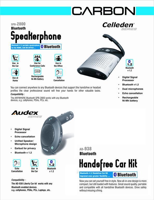  Bluetooth Handsfree Kit For Car (Bluetooth комплект громкой связи для автомобиля)