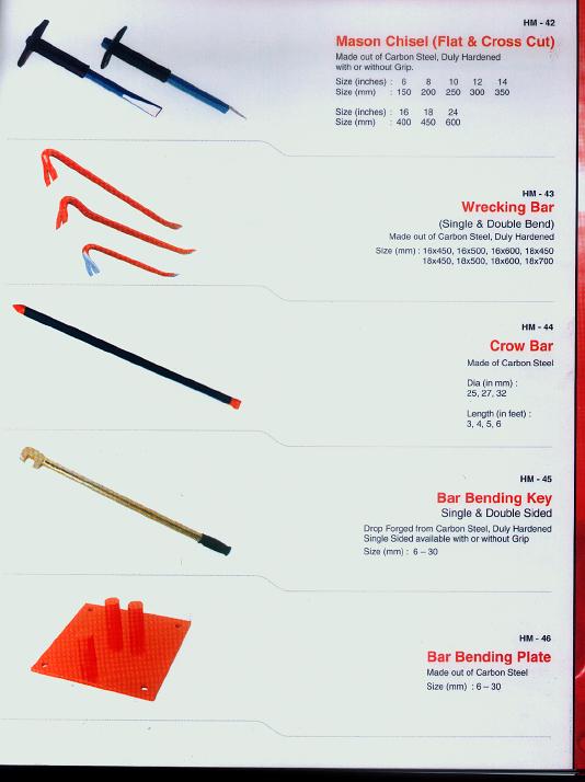  Chisels / Wrecking Bars / Nail Pullers / Bar Bending Keys & Crow Bars ( Chisels / Wrecking Bars / Nail Pullers / Bar Bending Keys & Crow Bars)