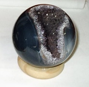  Agate Ball With Amethyst