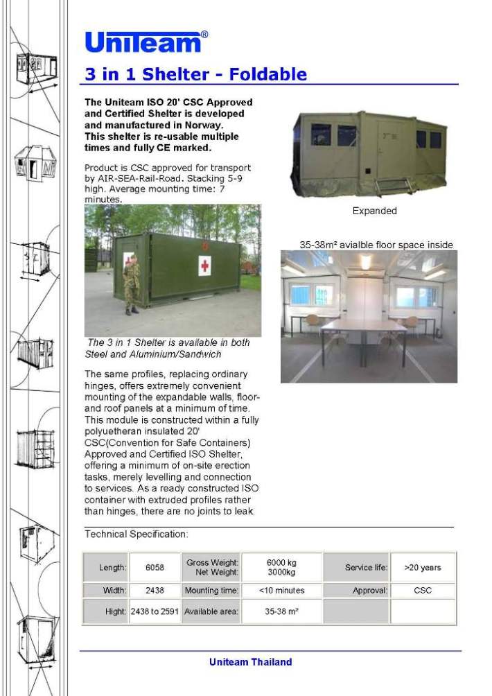 Mobile Hospital Foldable Shelter