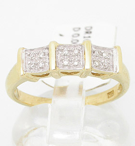  9k Solid Yg Genuine Diamond Ring (9k Solid Yg настоящий бриллиант кольцо)