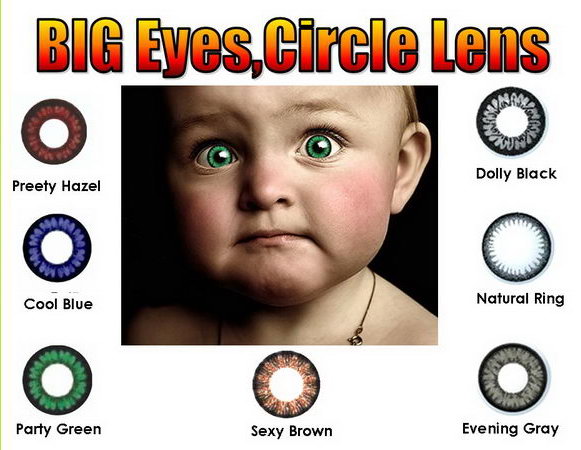  Colour BIG EYES Contact Lenses (Couleur BIG EYES Lentilles de contact)