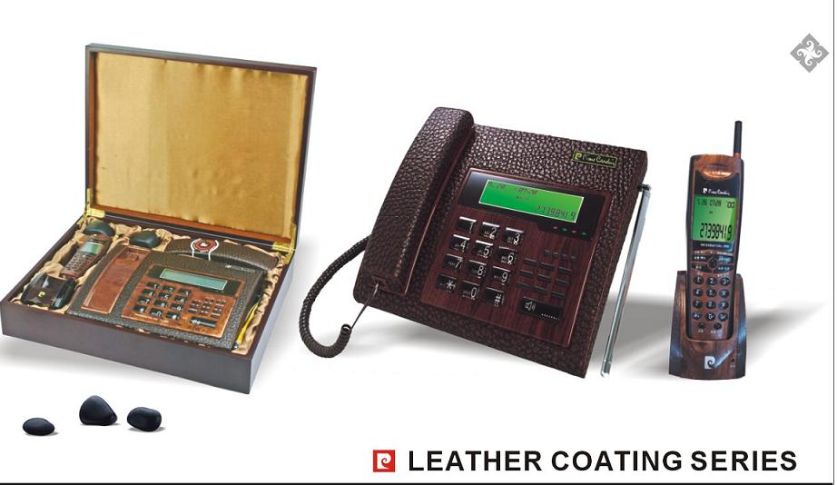  Leather 46 / 49mhz Analog Wireless Combo Caller ID Phone (Кожа 46 / 49mhz аналоговых беспроводных Combo Caller ID телефон)
