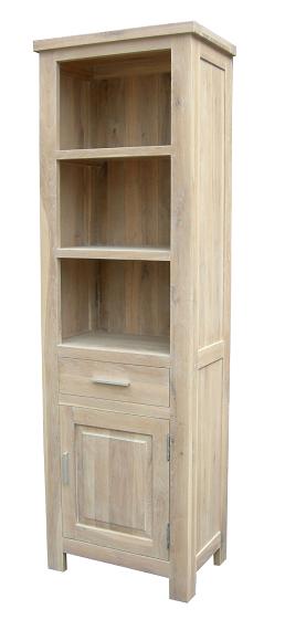  Oak 1 Dr 1 Draw Bookcase