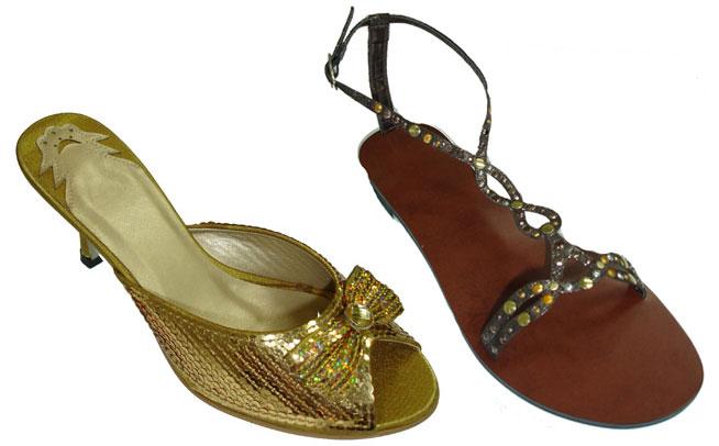  Women Fashion Sequin Slide & Flat Sandals (Женщины моды Sequin Авто & квартира Сандалии)