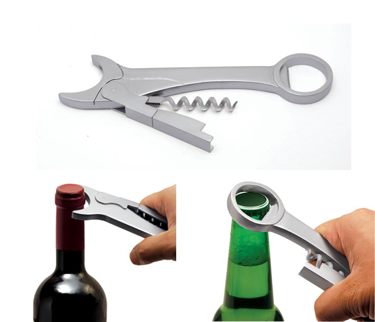  Wrench Corkscrew, Bottle Opener & Foil Cutter (Wrench Korkenzieher, Flaschenöffner & Foil Cutter)