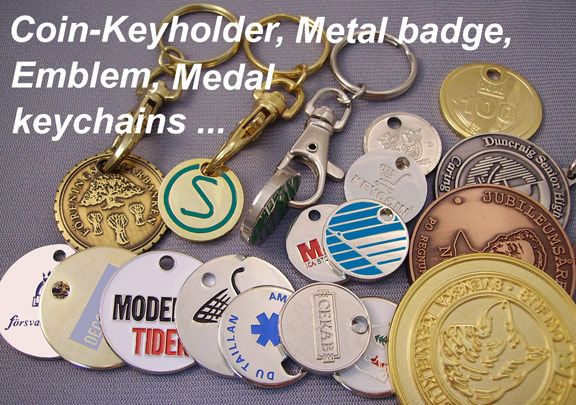  Coin Key Ring, Emblematic Logo Products, Coin Key Chains