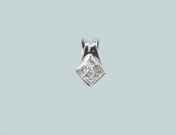  18k Wg Diamond Pendant ( 18k Wg Diamond Pendant)