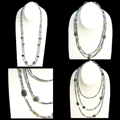  Kambaba Jasper 2-3 Length Necklace (Kambaba Джаспер 2-3 Длина Колье)