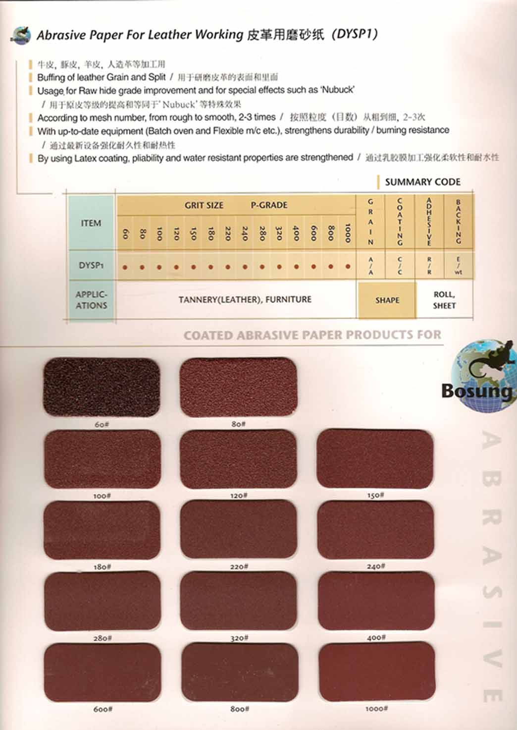  Abrasive Paper For Leather Working (Papier abrasif For Leather de travail)