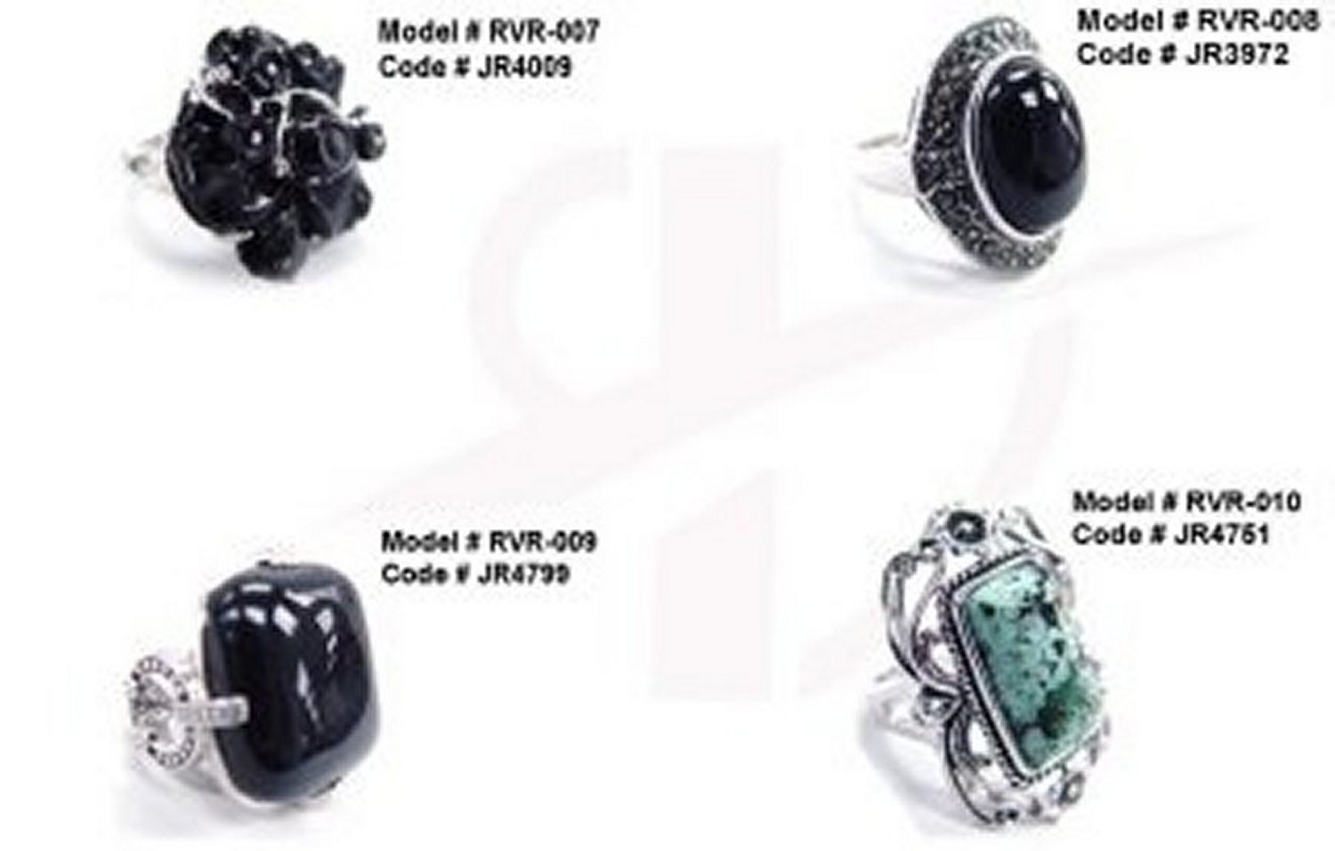  Silver Rings With Semi Precious Stone
