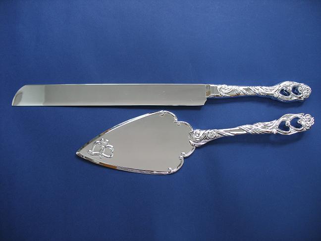  Silver Wedding Cake Knife & Server (Silver Wedding Cake Knife & Server)