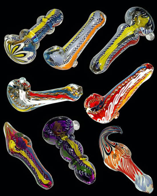  True American Inside-Out Glass Smoking Pipes