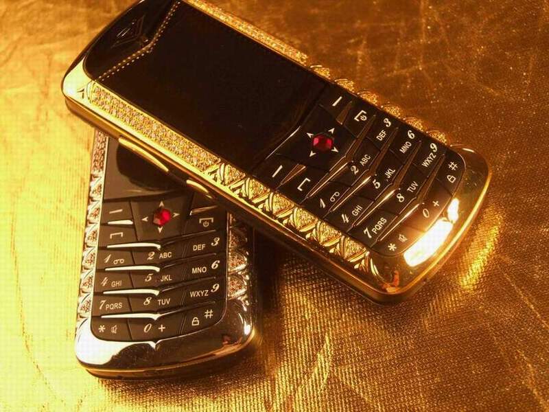  Diamond, Gold, Crystal, Handmade, Artwork Mobile Phone (Diamant, or, Cristal, Handmade, Artwork Mobile Phone)