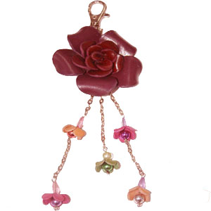  Flower Leather Key Chain