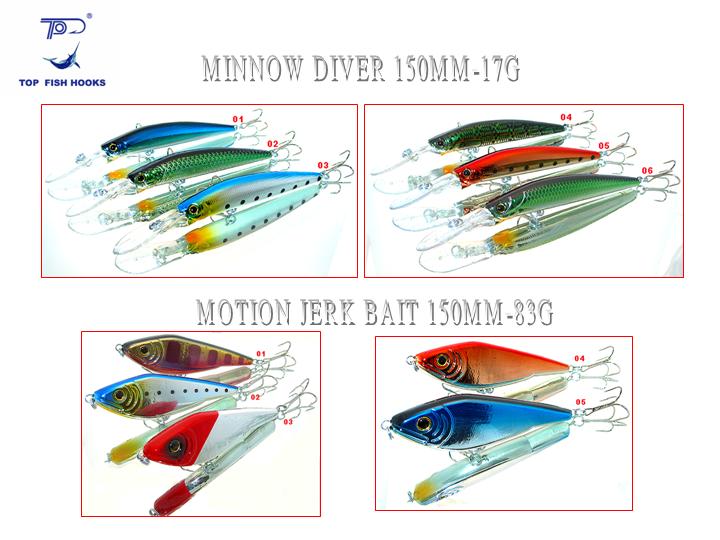  Hard Plastic Lures - Motion Jerk Bait & Minnow Diver (Hartplastik Lures - Motion Jerk Bait & Minnow Diver)