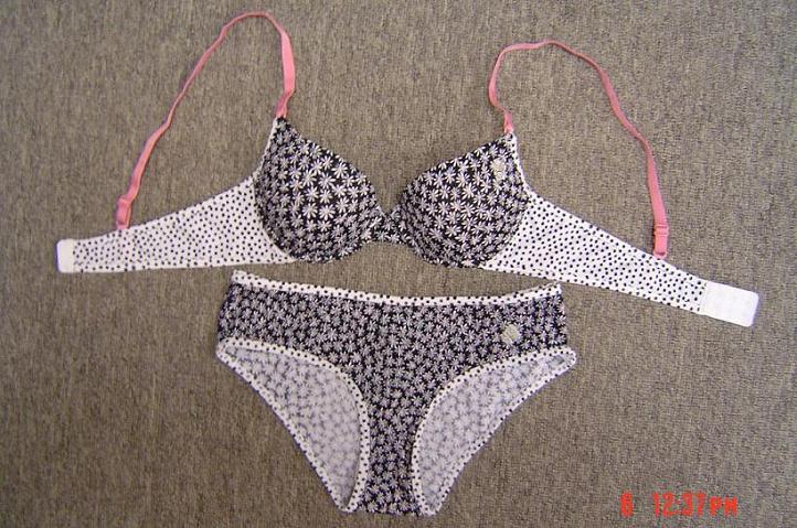  Flower Print Fashion Bra Set