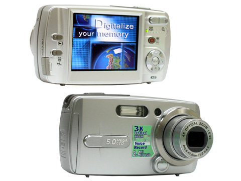  Digital Camera 5 Megapixel CCD With 3x Optical Zoom