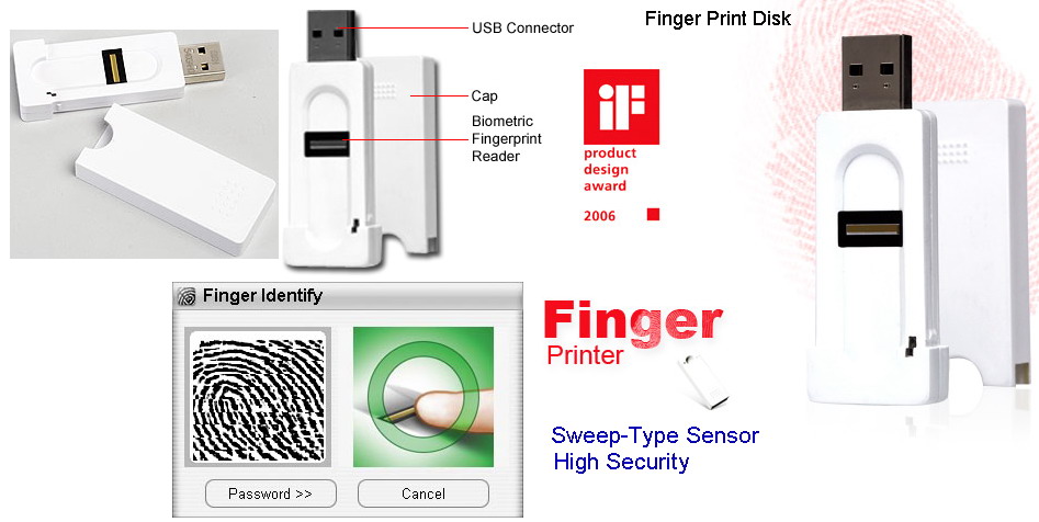 Flash Drive With Finger Print