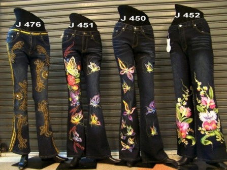  Hand Painted Ladies Jeans ( Hand Painted Ladies Jeans)