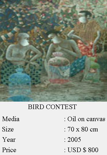  Bird Contest Canvas Painting (Bird Concours de peinture sur toile)