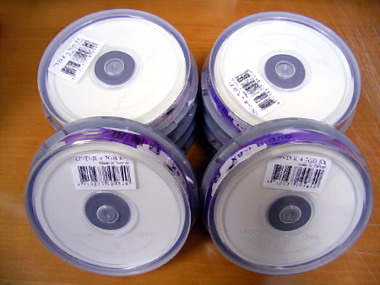  DVDR (+/-), 8X, White Inject Printable