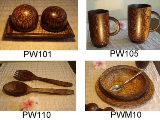  Wooden Kitchenware & Box (Ustensiles de cuisine en bois et boîte)