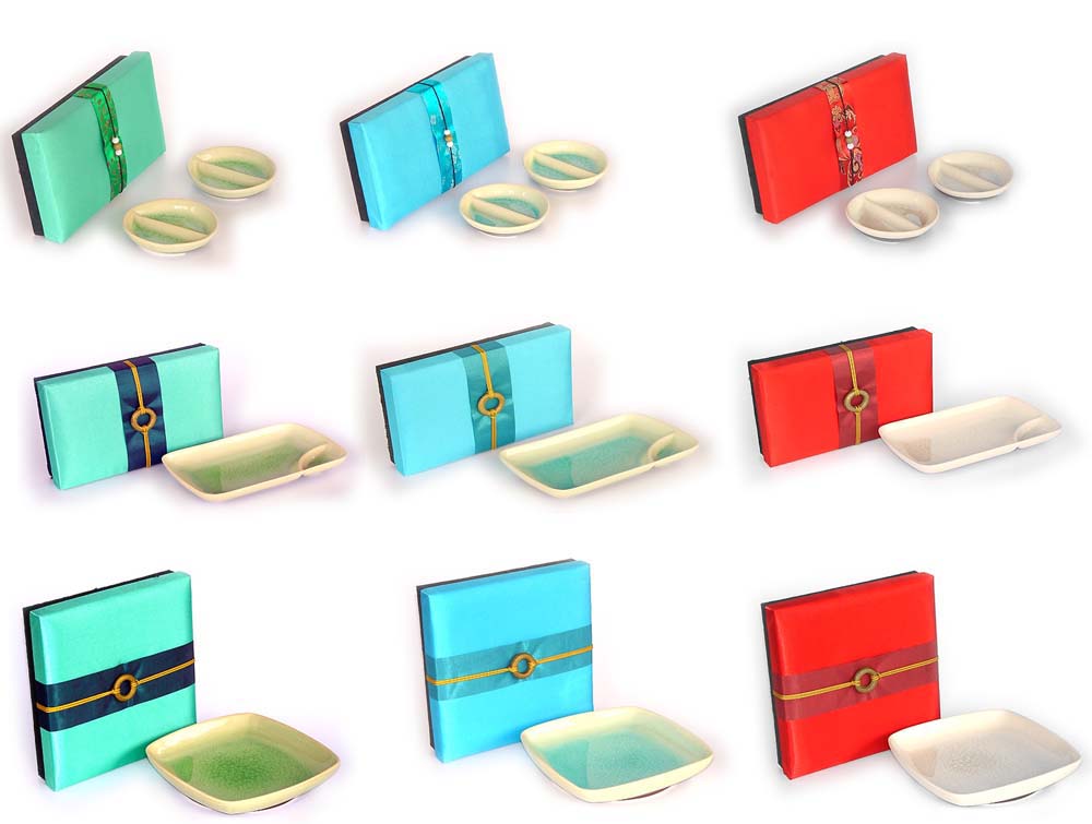  Sushi Sets-Stoneware With Saa Paper Box And Silk Lid (Суши-наборы Керамические С Саа бумажной коробке и шелка крышки)