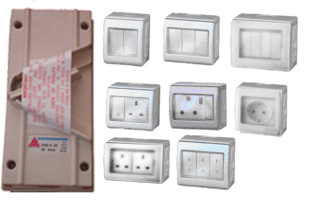  Weatherproof Isolating Switch And Switch Socket Outlet (Влагозащищенные выключателя и включите Розетка)