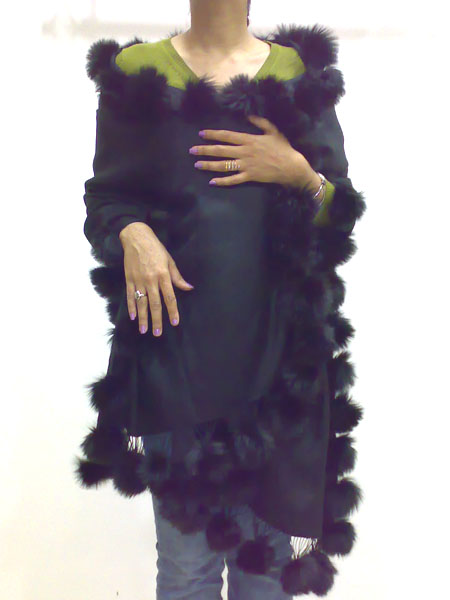 Original Pashmina Scarves With Fur (Подлинный пашмины Шарфы с мехом)