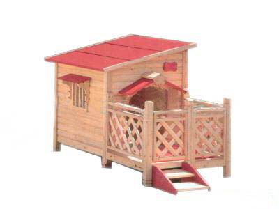  Wooden Dog House (Holz Hundehütte)