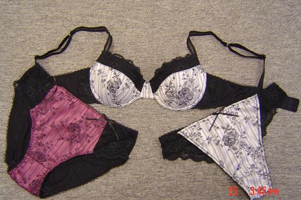  Satin Lace Fashion Bra Set