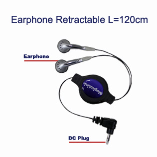  Earphone Retractable Cable (Écouteurs câble rétractable)