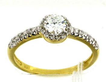  9k Yellow Gold Diamond Ring