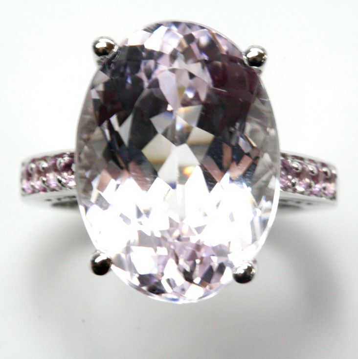  Kunzite & Pink Sapphire Ring