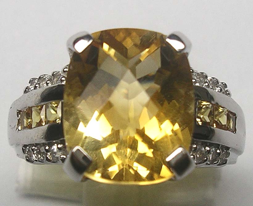  Citrine & Yellow Sapphire Ring