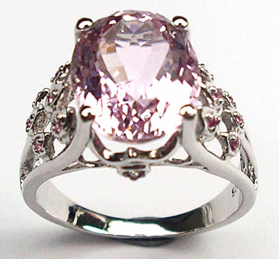  Kunzite & Pink Sapphire Ring