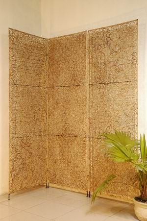  Screen Rattan 3 Panel Natural