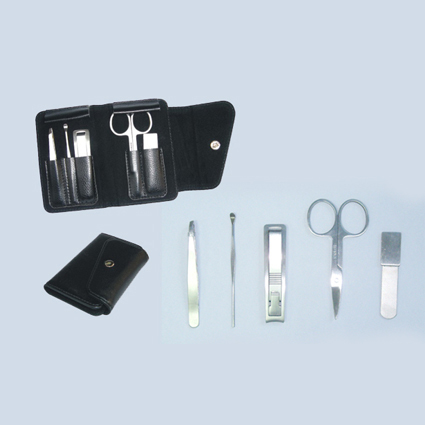  Leatherette Stainless Steel Manicure Set ( Leatherette Stainless Steel Manicure Set)