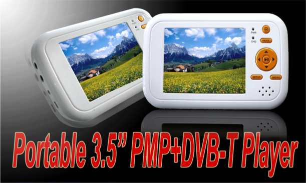  Hand Held 3. 5-Inch Media Player DVB- T Receiver