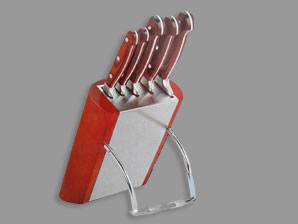  6 Pcs Knife Set With Wooden Block (6 шт Набор ножей с деревянной блок)